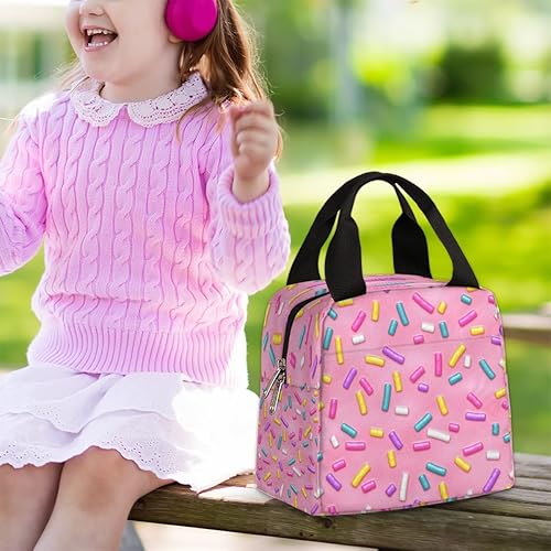 Miniatura 6 de Bolsas de almuerzo para mujeres y hombres, lonchera con aislamiento de dulces, rosquillas, caramelos, reutilizable, bolsa de almuerzo para niñas,