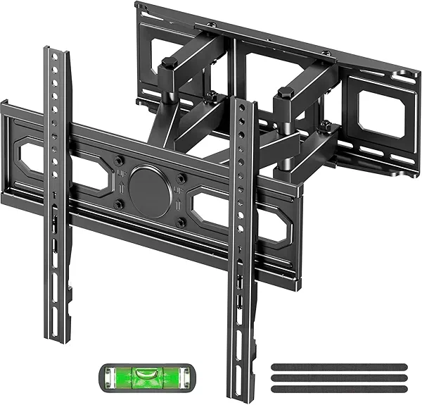 EconoMe TV Wall Mount for Most 32-65 inch Flat Screen/LED/4K TVs, TV Mount with Swivel and Tilt Articulating Dual Arms, Full Motion Wall Mount up to 16” Stud, Max VESA 400X400mm, up to 99lbs