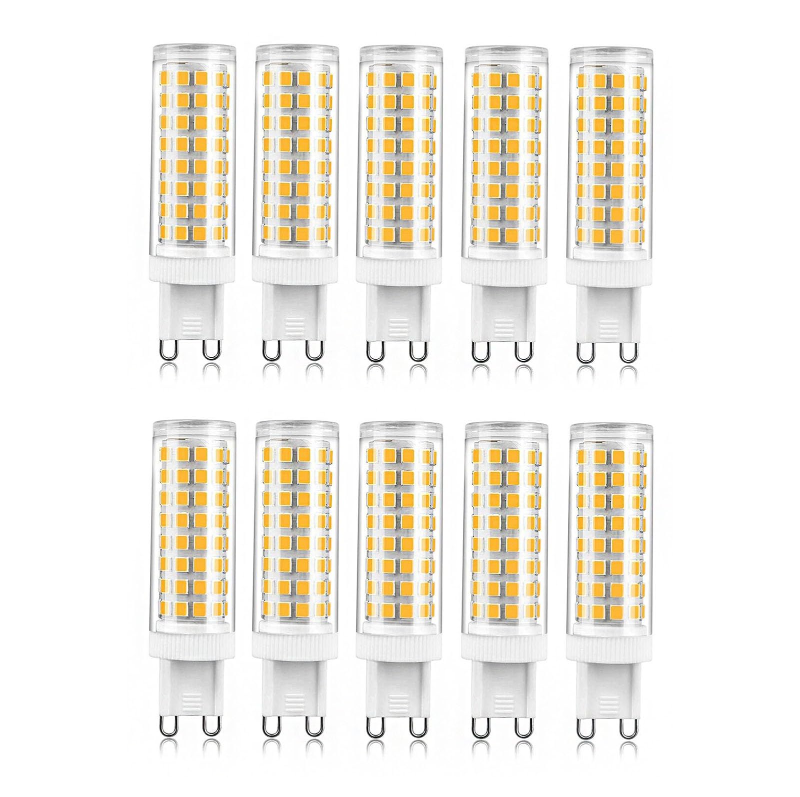 Bombillas LED G9 blanco neutro 4000K 10W repuesto 100W 1000 LM Para iluminación del hogar lámparas araña lámparas techo lámparas mesa dormitorios cocinas salas estar(10pack)