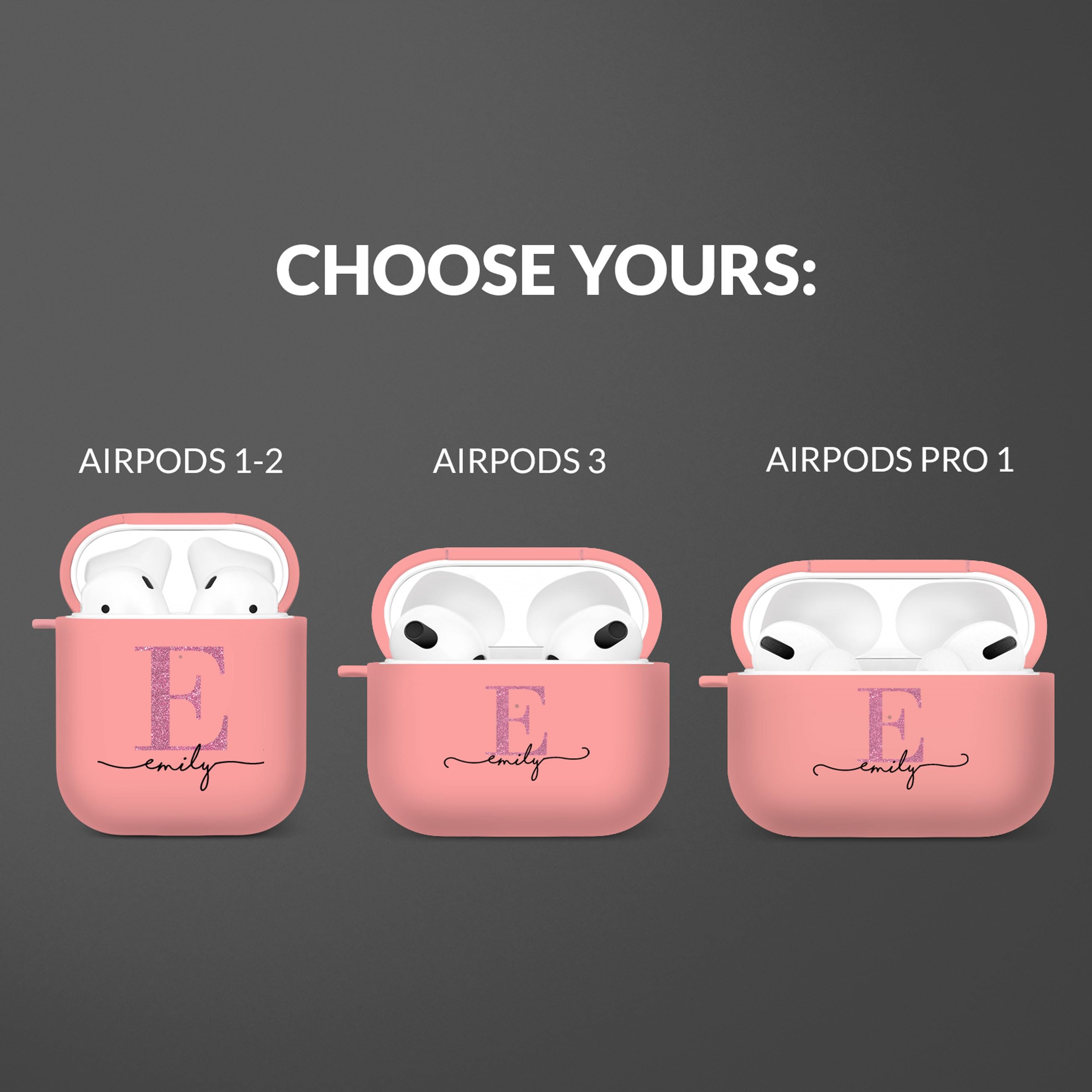 Tirita Personalised Custom Case Compatible with Apple AirPods 4th gen, Support Wireless Charging, with Carabiner, Front LED Visible [14- Golden Bee] — view 138