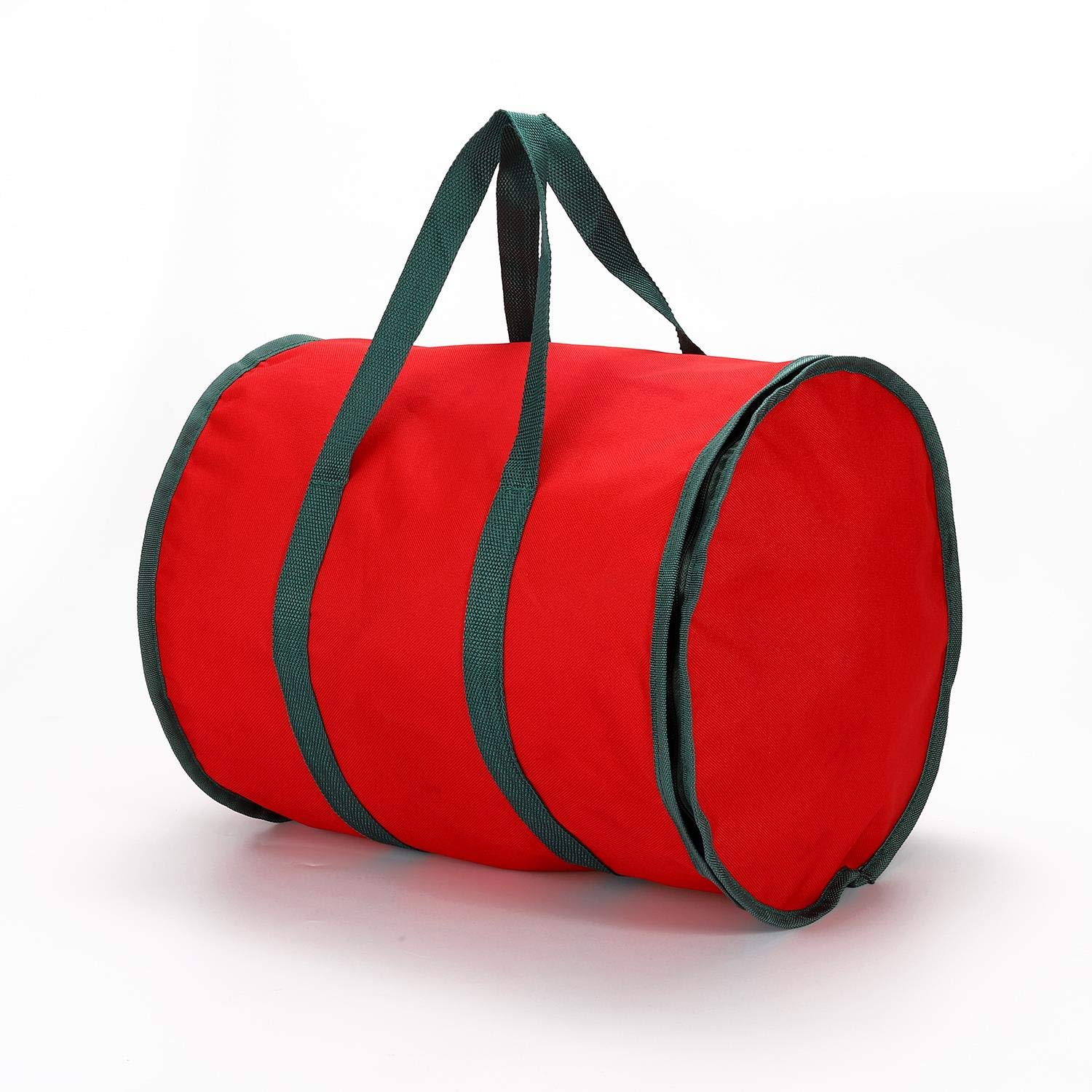 Vinsani Red Christmas Decoration Organiser Xmas Décor Accessories Fabric Storage Bag Foldable Dustproof Waterproof For Ornament Balls Baubles Tinsels Lights Bows 38 X 32 X 32 Cm