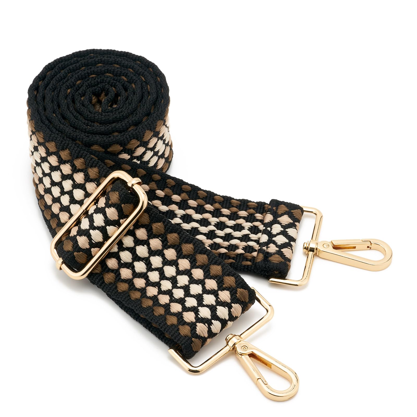 Wide Shoulder Strap Adjustable Replacement Belt Guitar Style Crossbody Bag Handbag Strap Multicolor Canvas Straps(Wide:2in)(Color31)