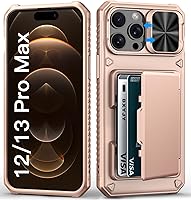 Vista 101 de Funda para iPhone 16 Pro Max con tarjetero (4-5 tarjetas), funda deslizante para cámara y protección de grado militar, a prueba de golpes, Azul