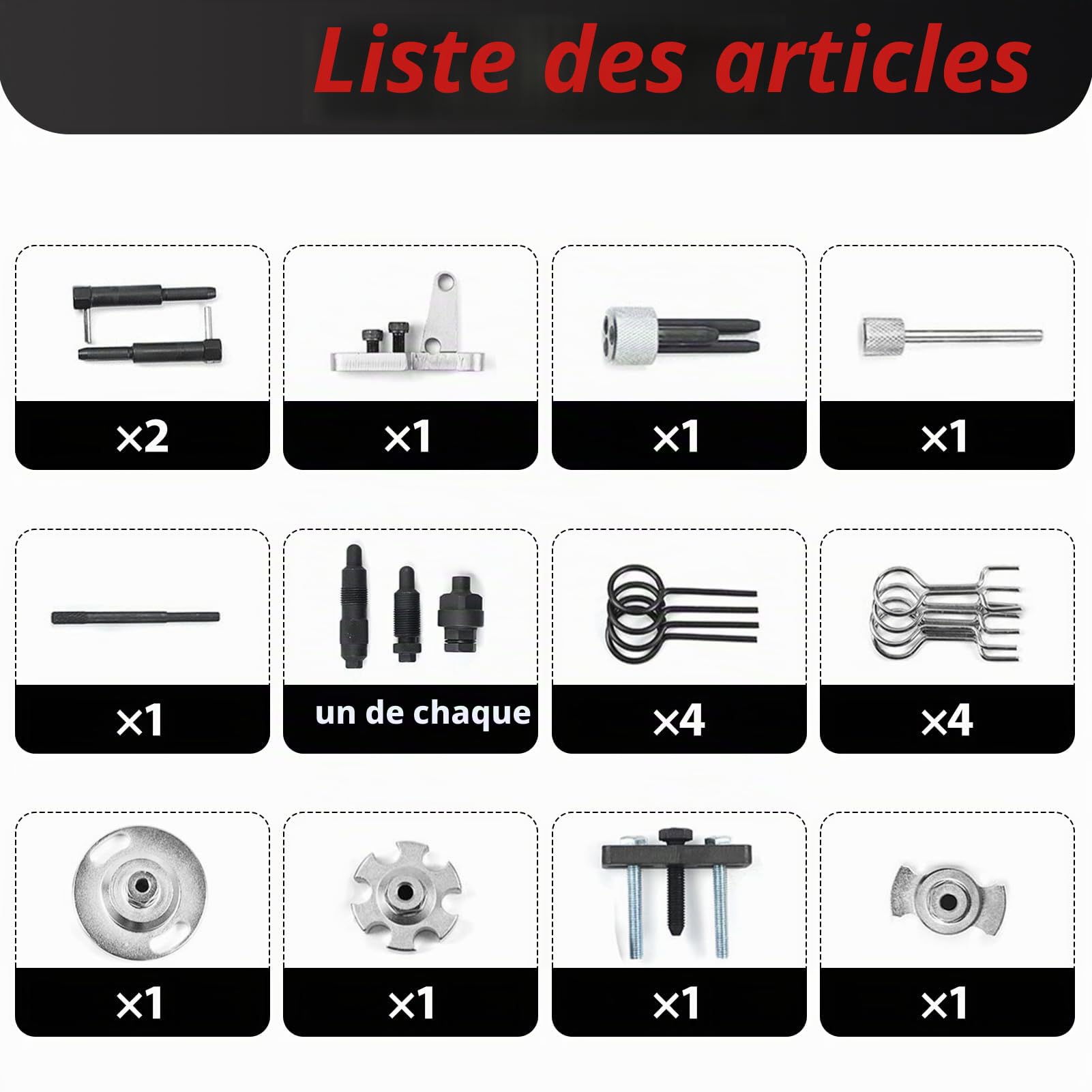 JAOGAUS Outil de Calage de Moteur Diesel Compatible avec Audi A6L 2.7 | Ensemble D'outils de Blocage D'arbre à Cames Compatible avec 4.0 4.2Tdi V8 CRD A8, A6, A5, A4, Q5, Q7