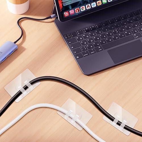 Miniatura 6 de 30 ganchos para tiras de luces al aire libre, clips de cable transparentes, no dañan la pared, soportes de luz para colgar luces de Navidad, luces