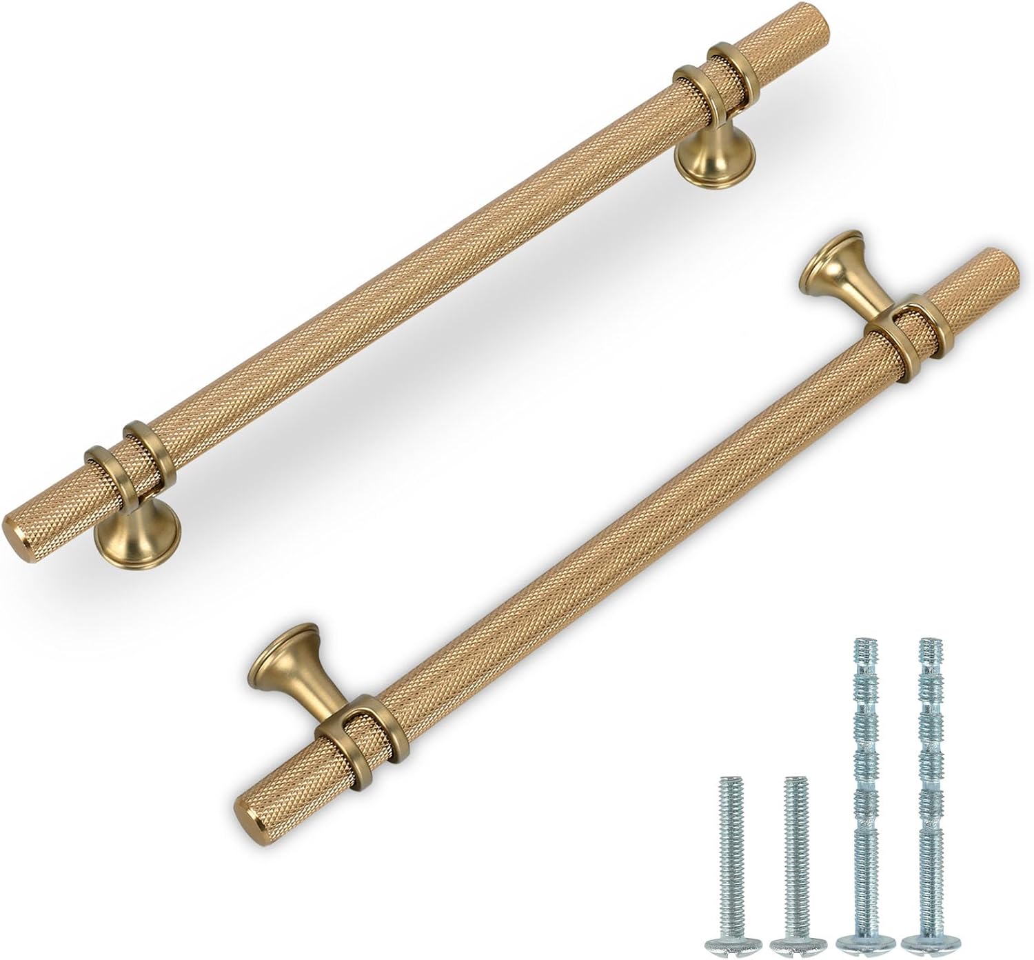 Rergy 8 Pack Champion Bronze Cabinet Pulls Kitchen Cabinet Handles - 6-1/4in Brushed Bronze Cabinet Pulls for Cabinet Zinc Aolly Hardware Pulls 6-1/4inch(160mm) Hole Center to Center 6.25"/160MM Hole Center Champagne Bronze 8