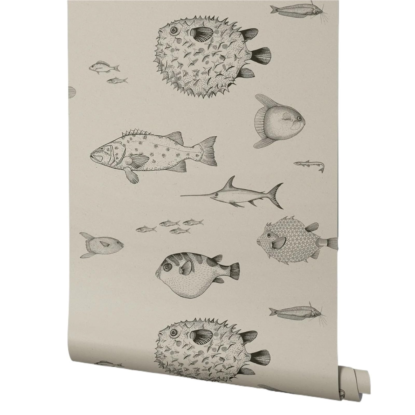 LUYSGBXR Fish Wallpaper Tropical Fish Wallpaper Mural Peel and Stick,Sea Cquario,Self Adhesive Life Or Tradition Decor(Tradition)