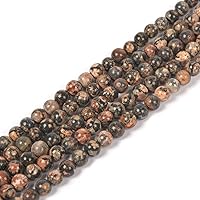 Vista 25 de Cuentas redondas sueltas de piedra de sangre africana de 0.157 pulgadas (0.157 in) para hacer joyas
