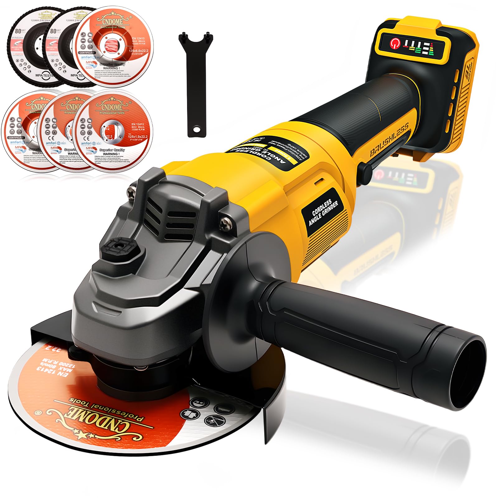 Brushless Angle Grinder Compatible with Dewalt 20V