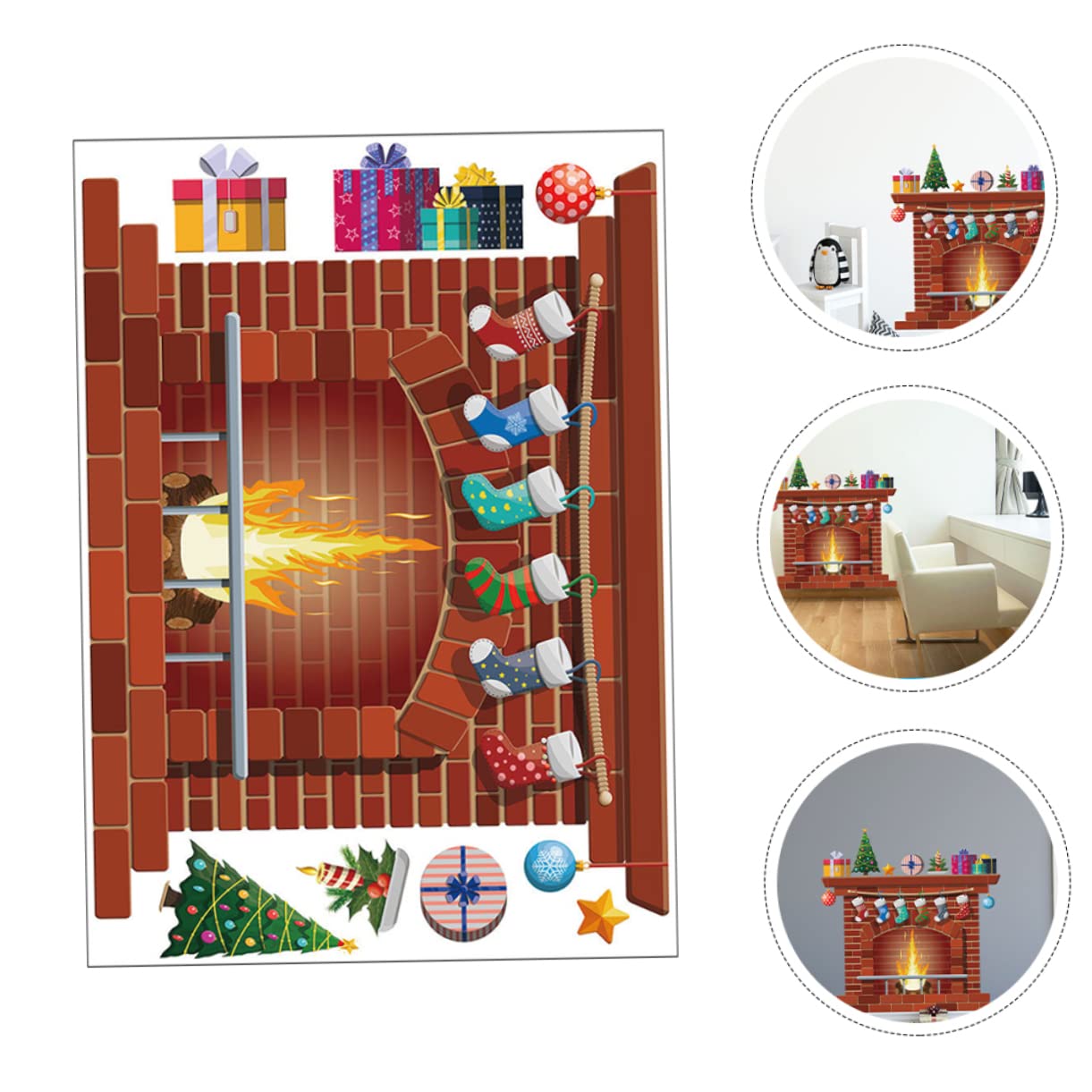 Alipis 5sätze Weihnachtliche Wanddekoration Selbstklebendes Fensterbild Für Schlafzimmer Und Wohnzimmer Bunte Weihnachtsmotiven Für Festliche