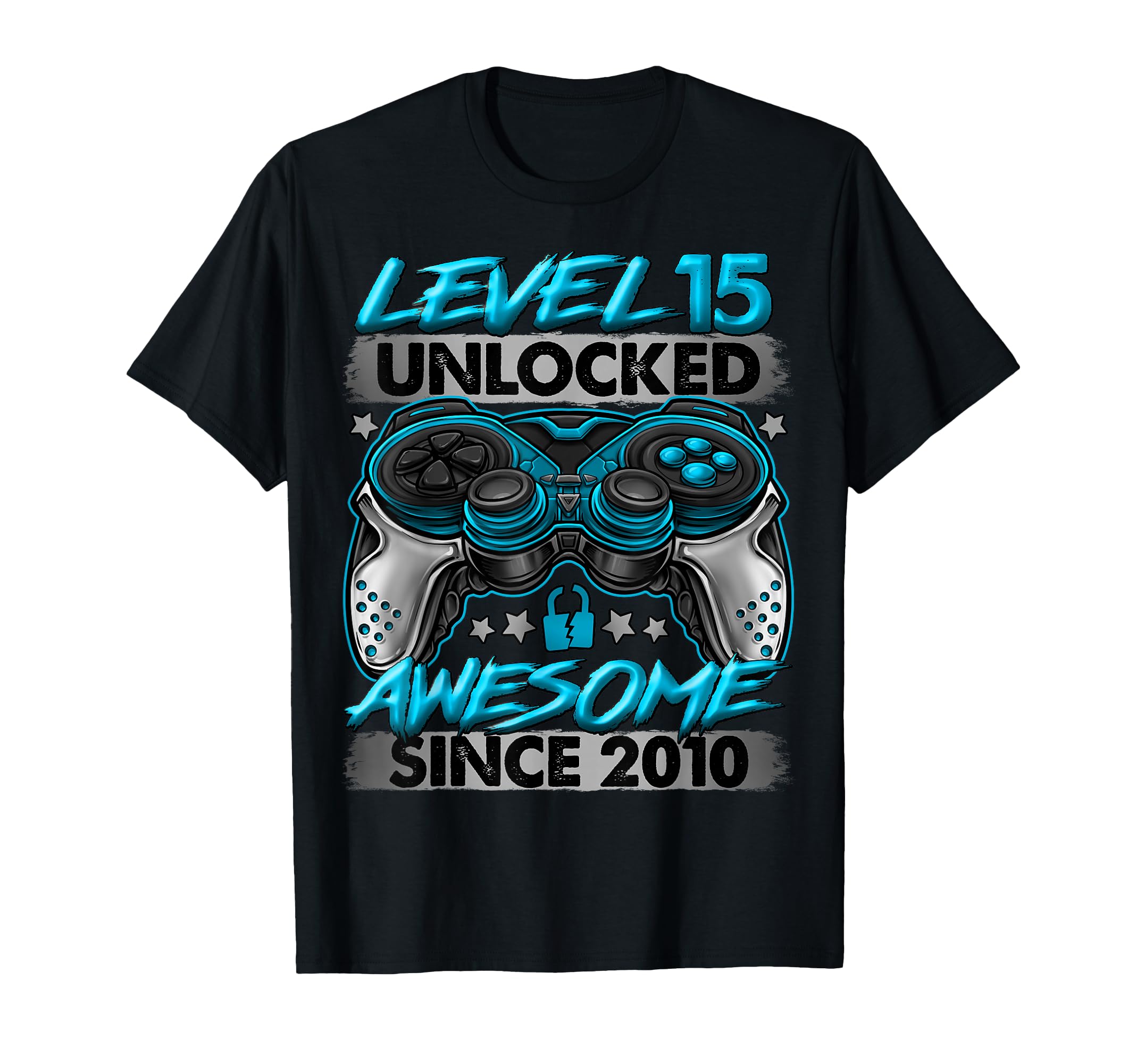 Level 15 Unlocked 15 Year Old Gifts Boys 15th Birthday Boy T-Shirt