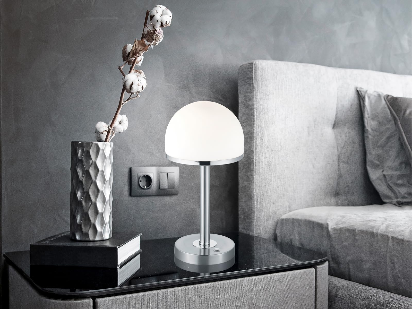 Trio Leuchten Berlin 527590107 Lampa Stołowa LED, Metal, 4 W, Nikiel