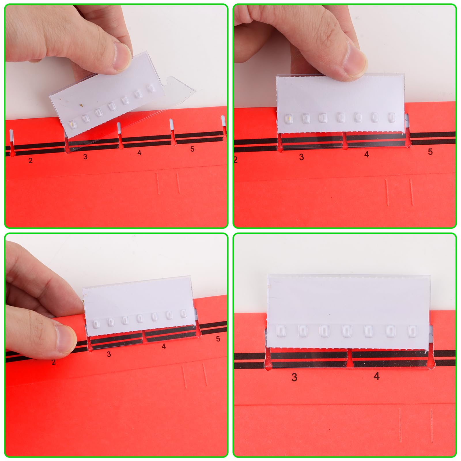 25 piezas carpetas colgantes A4, 5 colores carpetas colgantes a4 plastico, carpeta colgante plastico con pestañas y soportes para tarjetas para la escuela, el hogar, Oficina