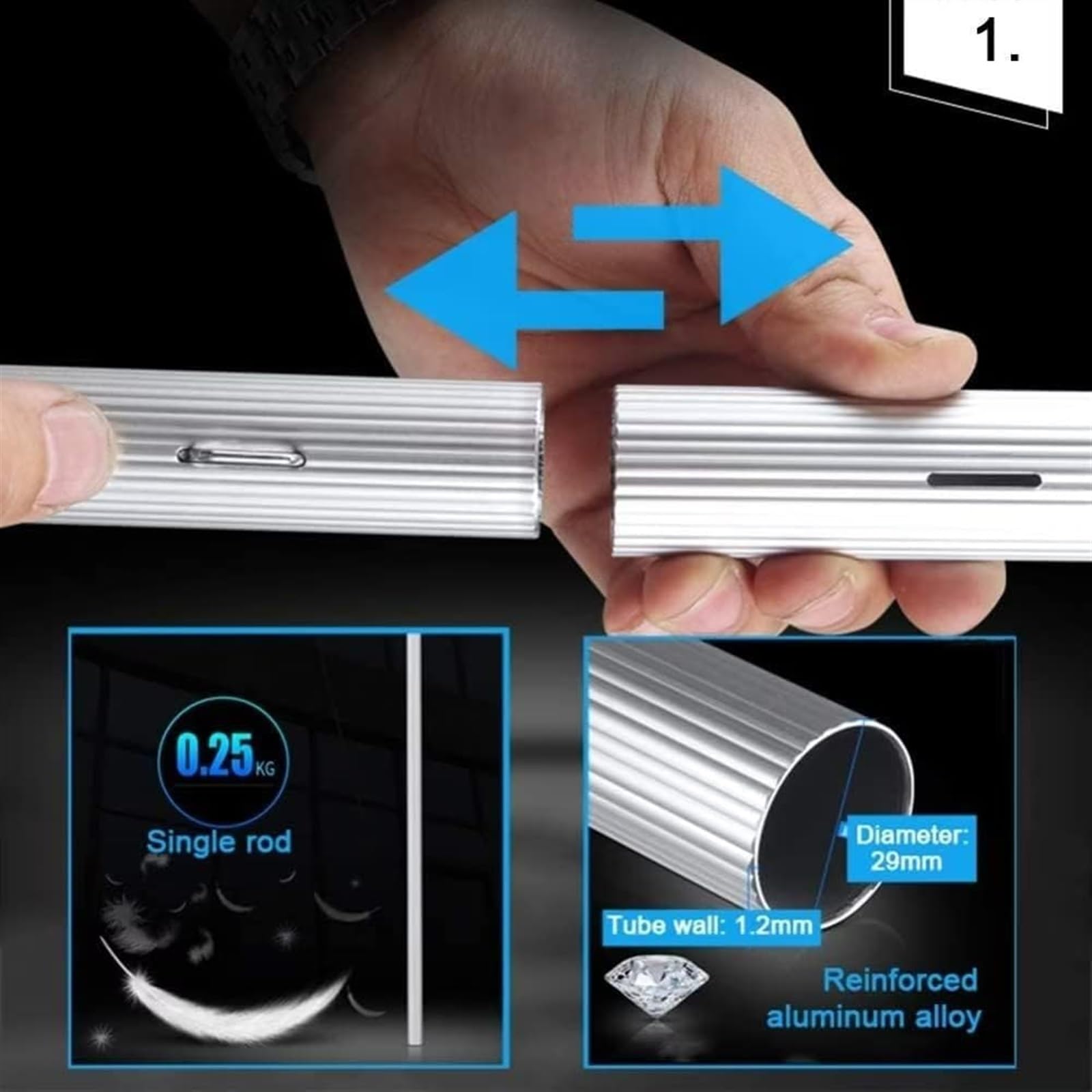 Window Cleaning Pole,Water Fed Telescopic Brush Photovoltaic Panel Cleaning Tool for Cleaning Photovoltaic and Solar Panels Brush Head Rod(Color : 30cm Brush Head,Size : 8M Rod)