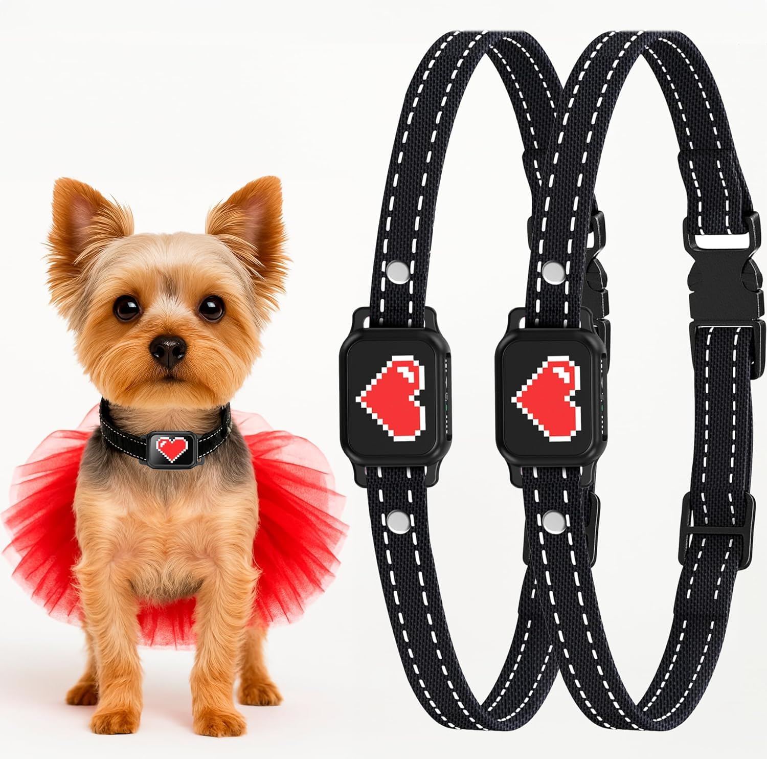 ELECANE 2 Pack Bark Collar for Small Dogs