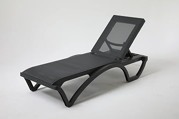 Brezza Royal Mesh Sunbed Anthracite [Sergei Ferrari Fabric]