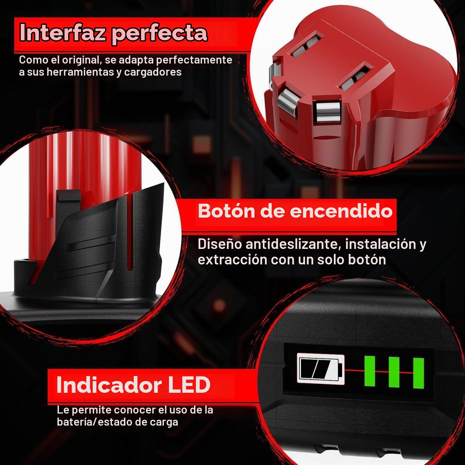 2X12V 8.0Ah Batería de Iones de Litio para Milwaukee M12 XC | 48-11-2411 48-11-2420 48-11-2401 48-11-2402 48-11-2401 Herramientas inalámbricas