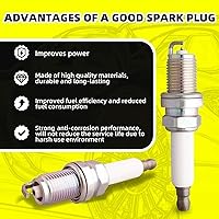 Vista 4 de Juego de 4 bobinas de encendido UF529 y 4 bujías de iridio compatibles con Volkswagen Audi A3 A4 A5 A6 A7 A8-3.0L 3.2L 4.2L 5.2L Q5 R8 S4 S5 TT MK6