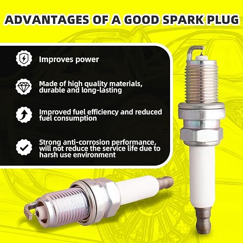 Miniatura 4 de Juego de 4 bobinas de encendido UF529 y 4 bujías de iridio compatibles con Volkswagen Audi A3 A4 A5 A6 A7 A8-3.0L 3.2L 4.2L 5.2L Q5 R8 S4 S5 TT MK6