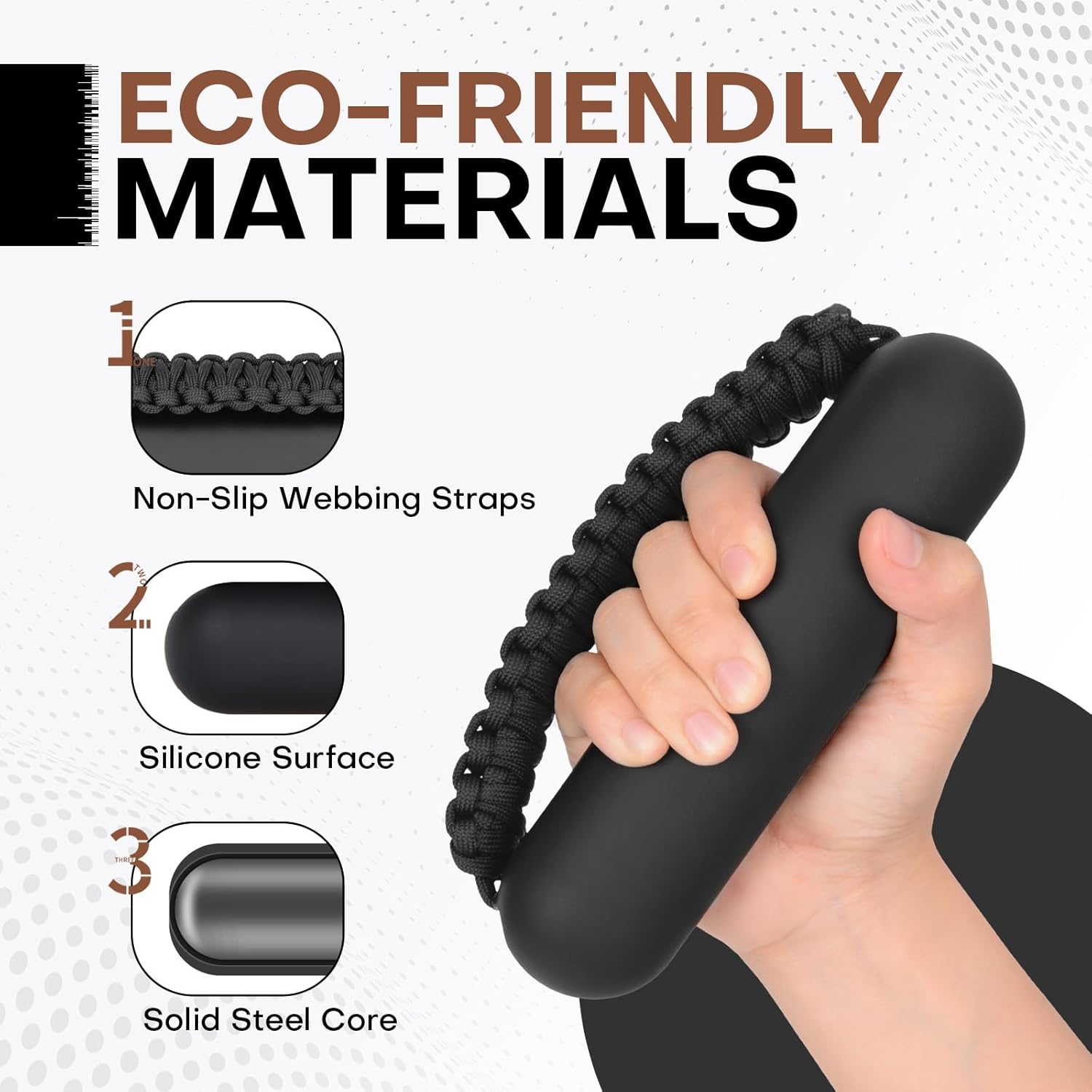 Hikeen Hand Weights Set for Women Men, Soft Dumbbells of 2 (1lb, 2lbs or 3lbs), Walking Weight with Hand Strap for Aerobics, Jogging, Running