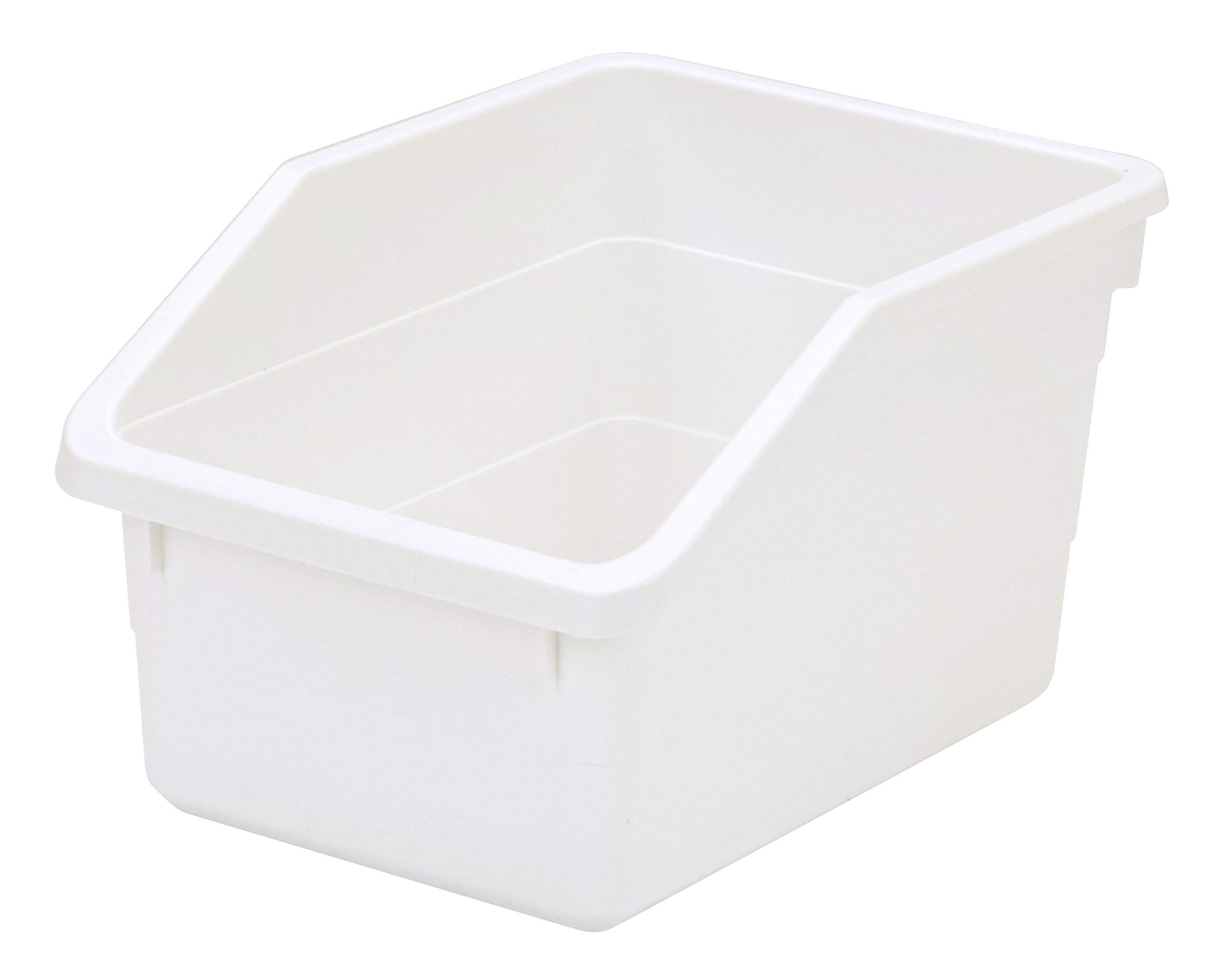 Quantum Storage Systems K-NPB1076WT-5 Quantum All-Purpose Nesting Bin, 6" Height, 7.25" Width, 10.5" Length, White (Pack of 5)