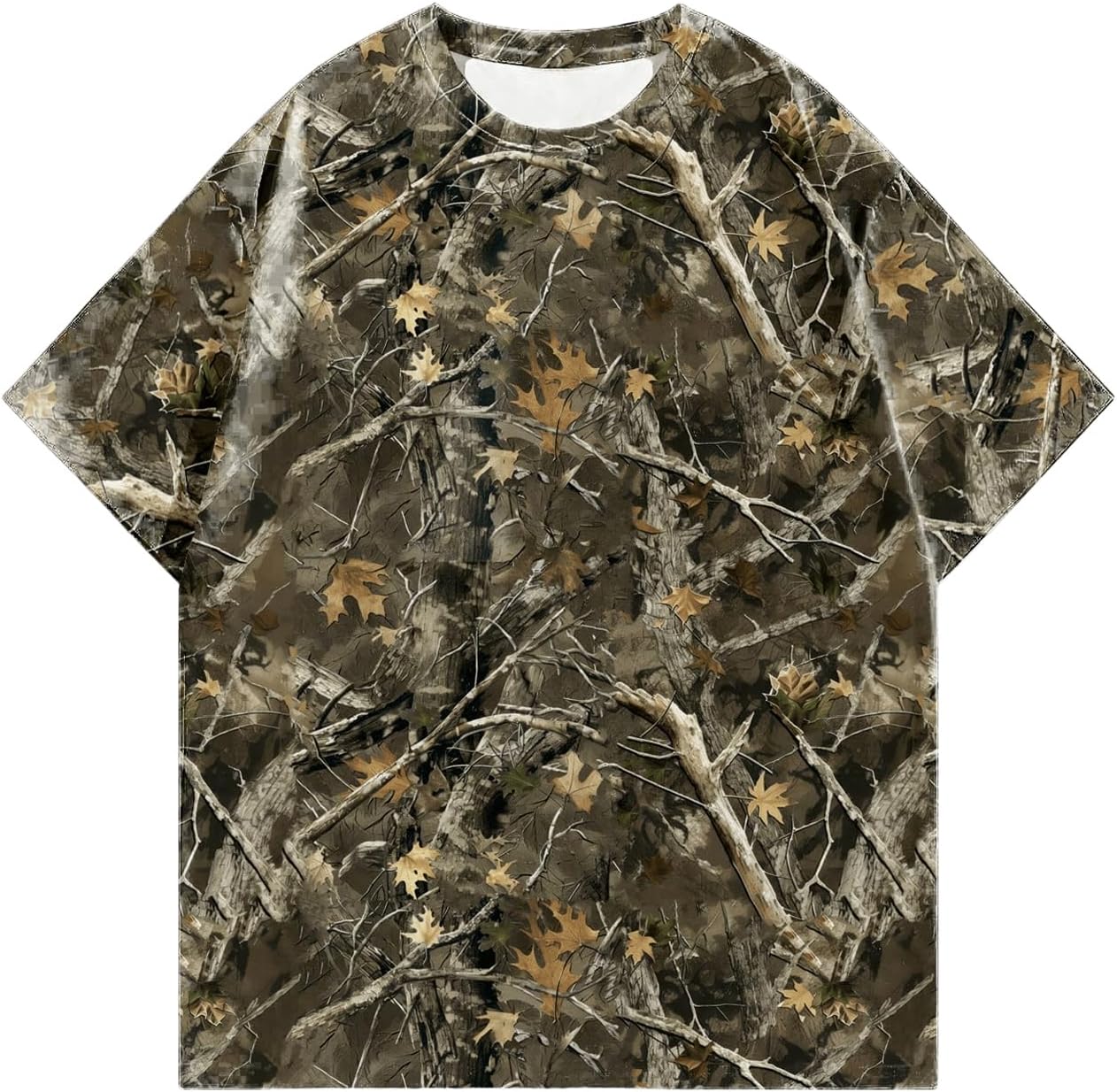 GORGLITTER Men's Camo Oversized Tshirt Graphic Y2K Crewneck Short Sleeve Boxy Summer Vacation Streetwear Tee Tops