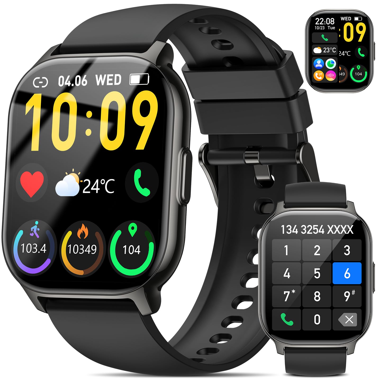 BP Doctor Smart Watch Answer Make Call 120 Sport Modes Fitness Tracker with Sleep Heart Rate Monitor Pedometer