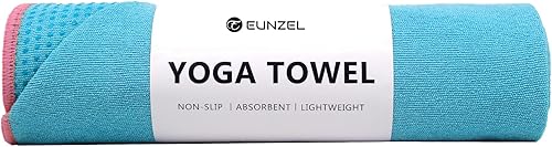 Eunzel Toalla de yoga caliente Toalla de microfibra antideslizante para esterilla de yoga con punto de agarre absorbente de sudor, toalla para yoga