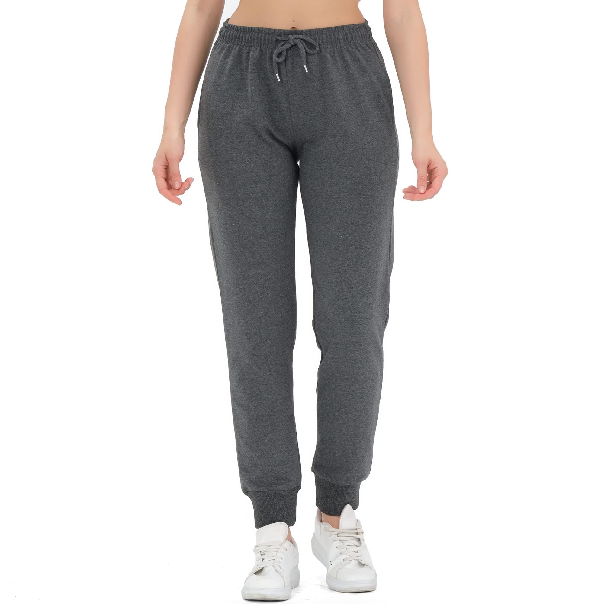 ROSS CAMP Jogginghose Damen - Sporthose Frauen Baumwolle, Trainingshose Fitness High Waist, Sweatpants Slim Fit Freizeithose Lang, Jogging Hose Laufhosen Modern