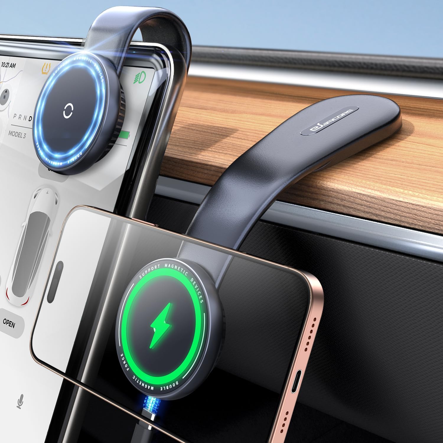 eSamcore for Magsafe Car Mount Charger, Wireless Magnetic Car Phone Holder Detachable 15W Fast Charging for Dashboard with Bendable Aluminum Arm Only Fit iPhone 16 15 14 13 12 Pro Max Mini eSamcore for Magsafe Car Mount Charger, Wireless Magnetic Car Phone Holder Detachable 15W Fast Charging for Dashboard with Bendable Aluminum Arm Only Fit iPhone 16 15 14 13 12 Pro Max Mini