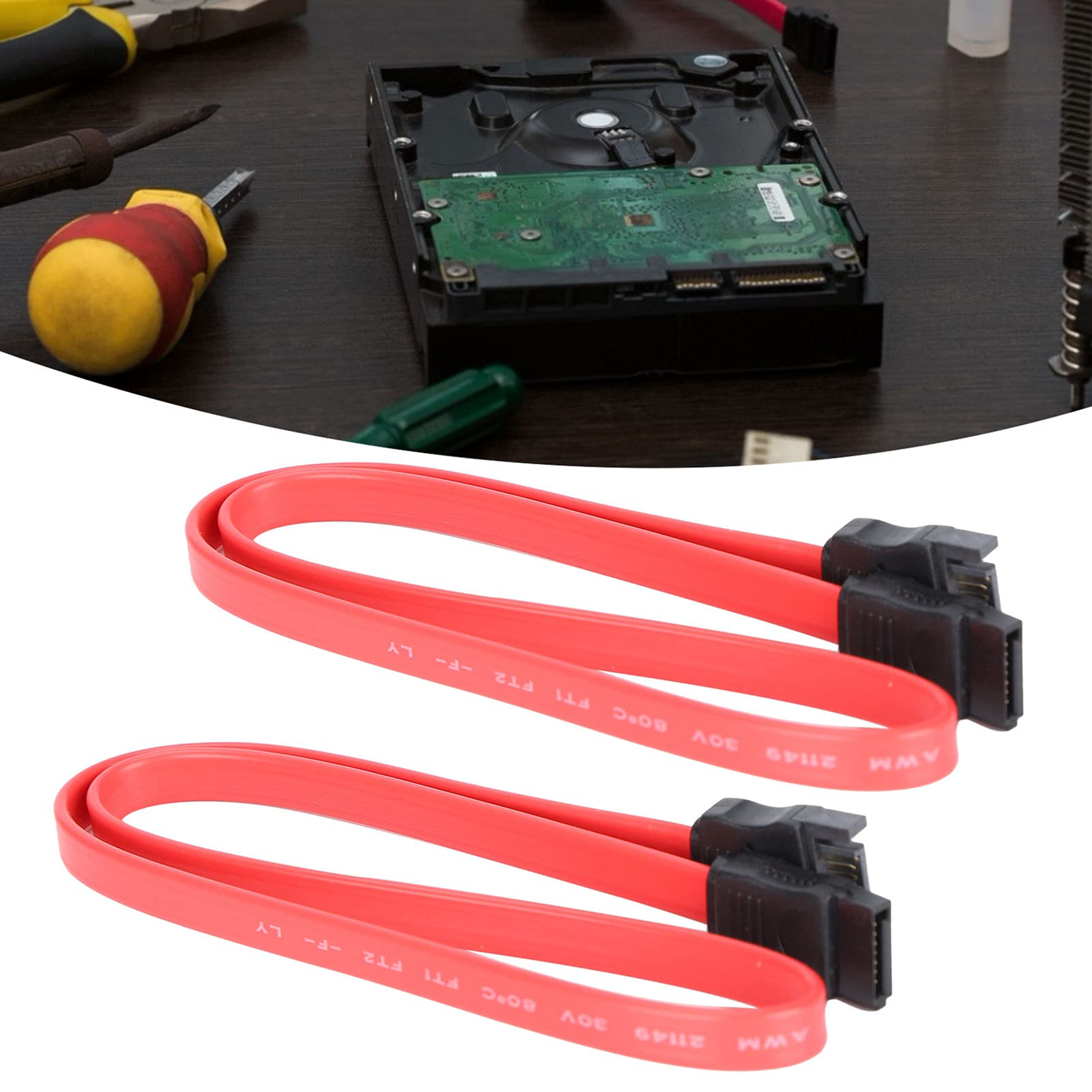 4 Pièces Câble Extension SATA 7 Broches Mâle à Femelle 50cm - Transmission Données Disque Dur