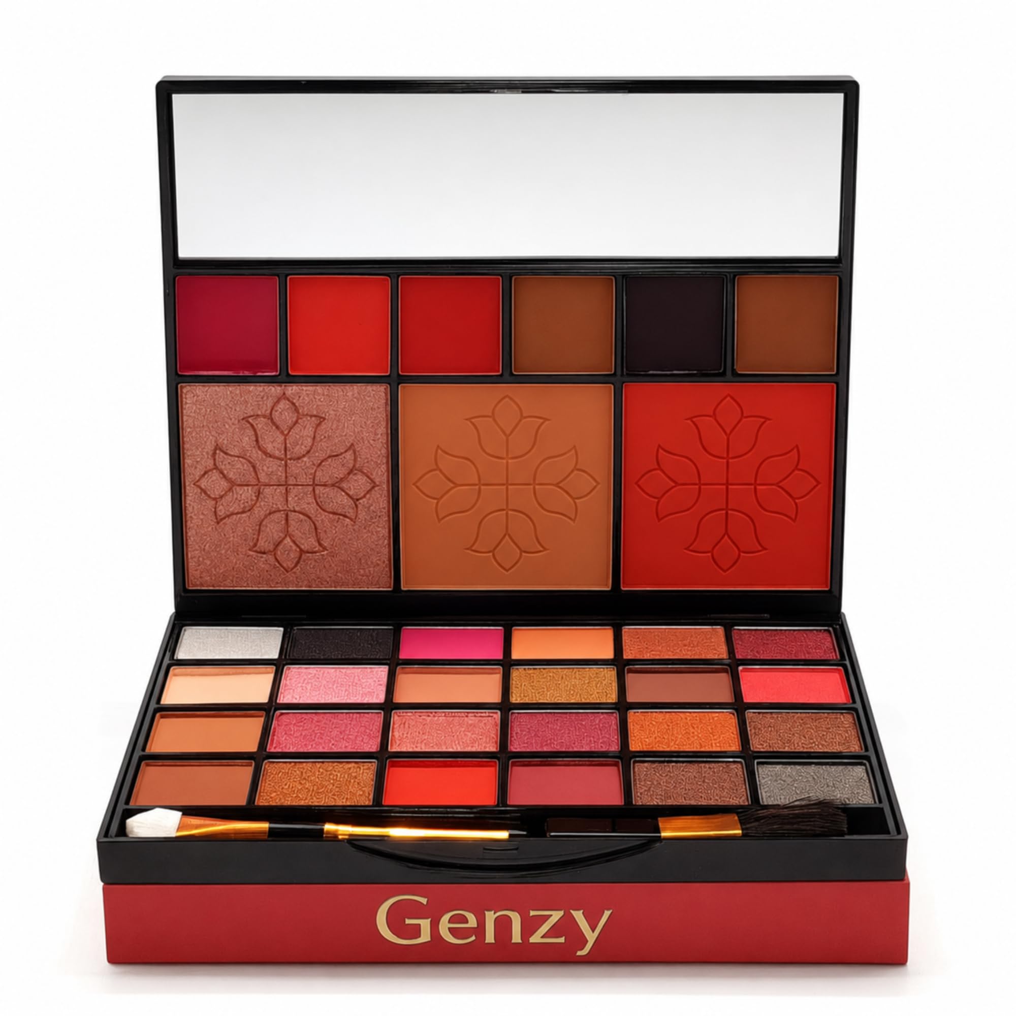 Genzy All-in-One Makeup Kit for Women & Girls | 24 Eyeshadow Palette with Brush, Blush, Contour, Highlighter & Mirror | Full Face Makeup Combo Set, Waterproof & Travel Friendly-picture-11