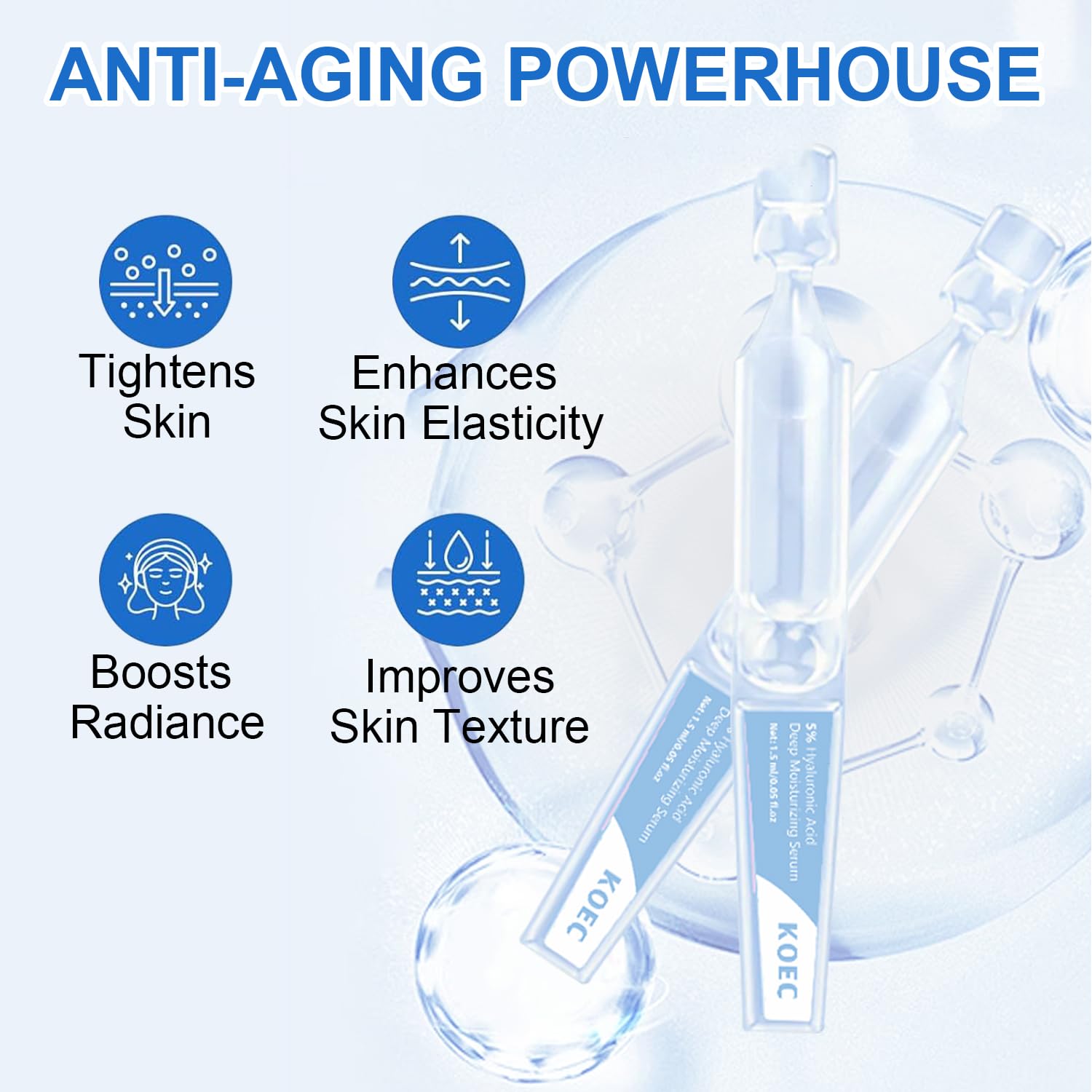Amazon.com: 5% Hyaluronic Acid Serum Ultra-Moisturizing Vials