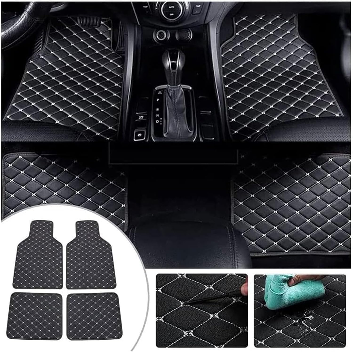 Tappetini Auto Compatible per DS 7 DS7 Crossback 2018-2026 | Tappeti Auto Antiscivolo Tappeto Auto Accessori Auto Interno