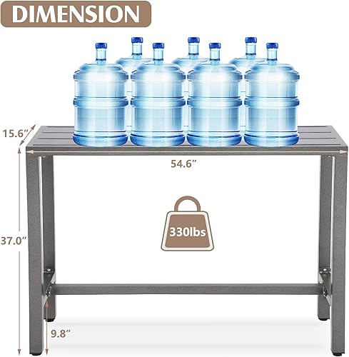 Miniatura 18 de Mesa de barra de altura de mostrador de patio al aire libre, rectangular de 47 pulgadas para patio, jardín, balcón, junto a la piscina