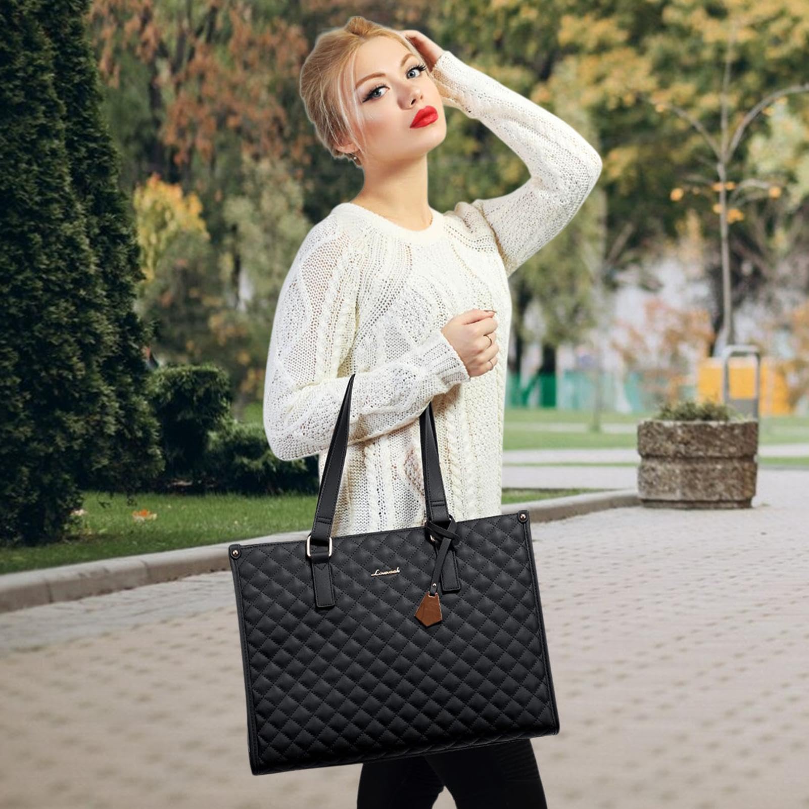 Sac à main femme en cuir pour ordinateur portable 15 Sac à main femme en cuir pour ordinateur portable 15