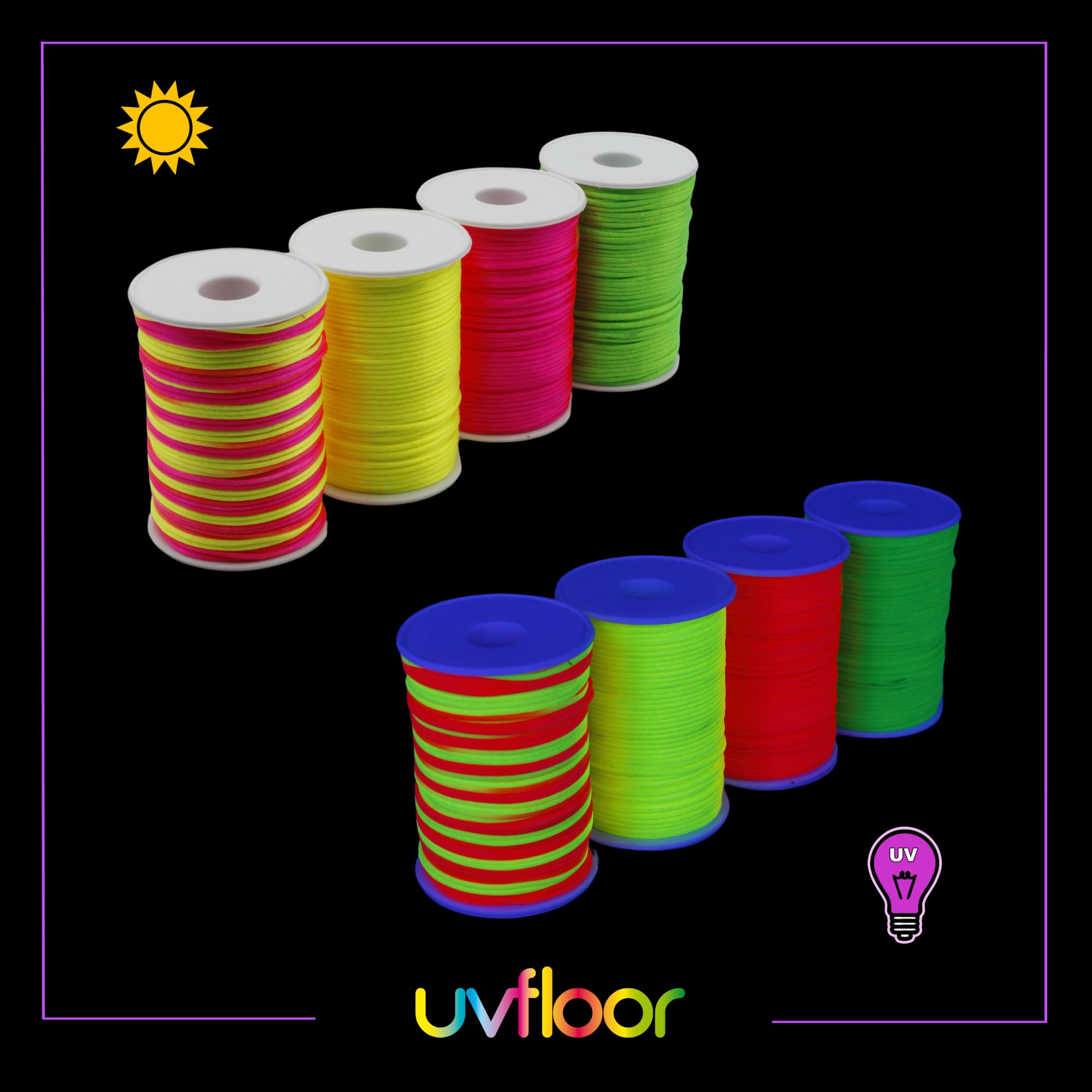 UV FLOOR - Neonveren Boa – premium kwaliteit – fluorescerende accessoires – feest – kostuum – 1,80 m – neonwit