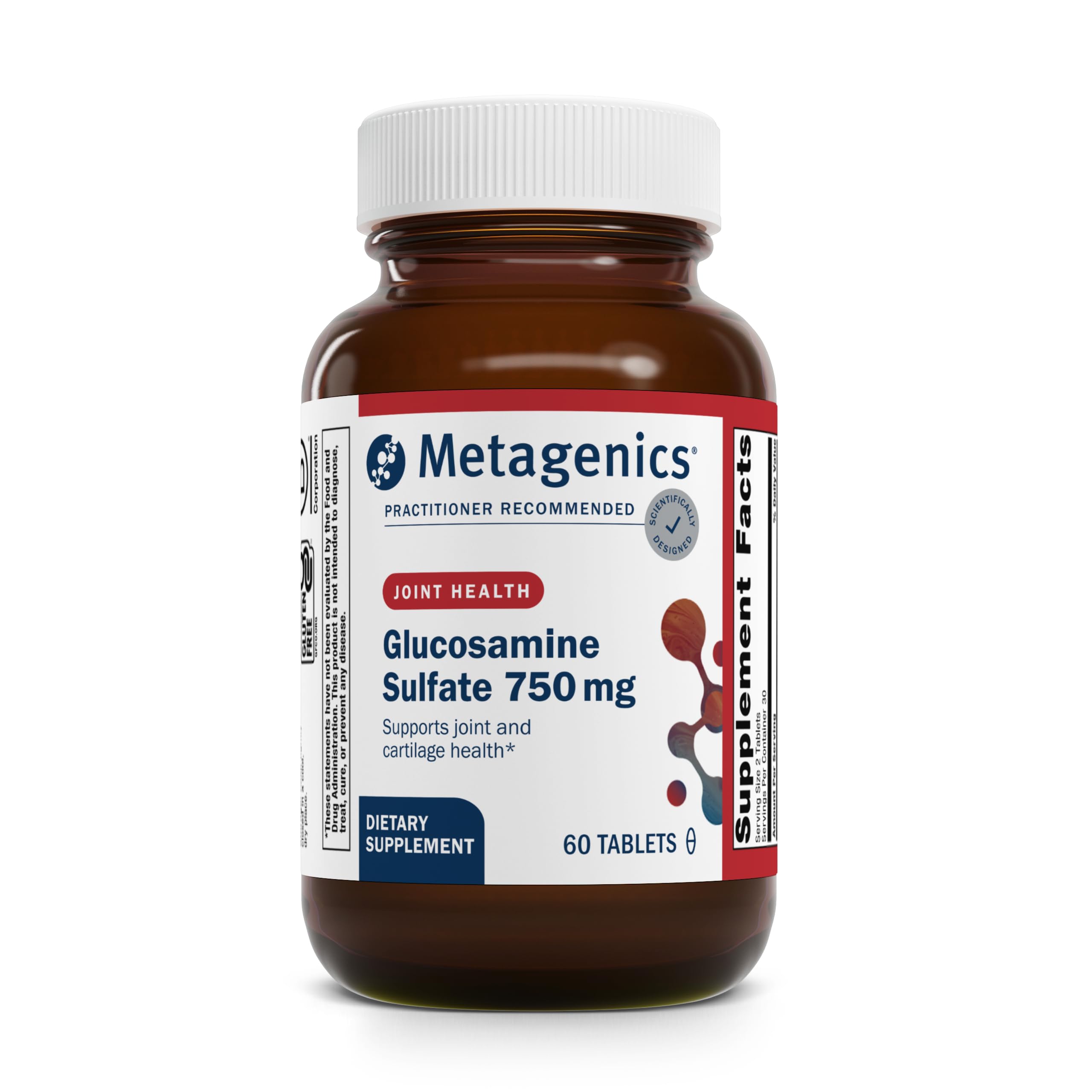 Metagenics Glucosamine Sulfate, 1500 mg, 90 Tablets