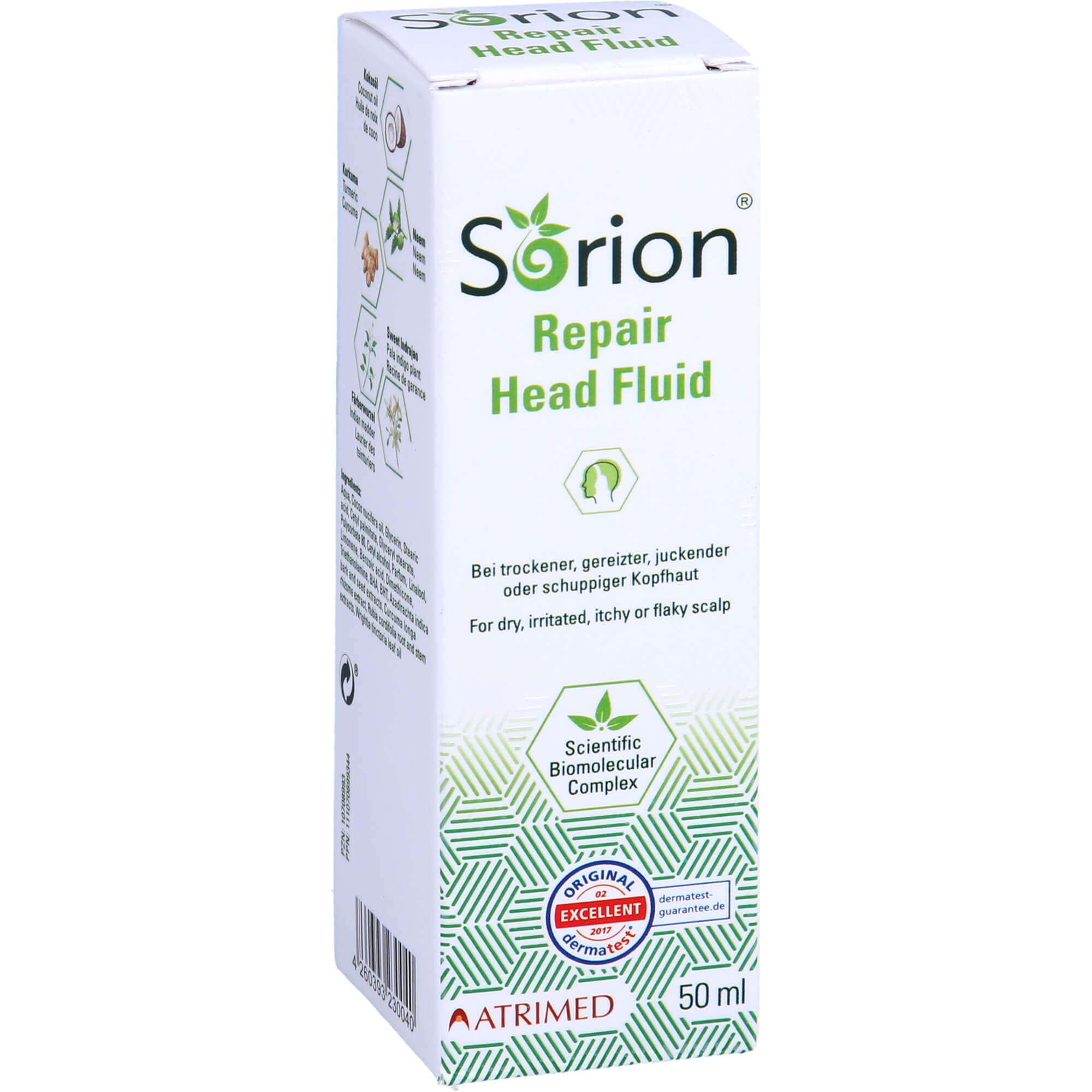 Sorion Head Fluid - zur intensiven Regeneration bei Hautirritationen, Rötungen, Schuppen und Juckreiz (50 ml)