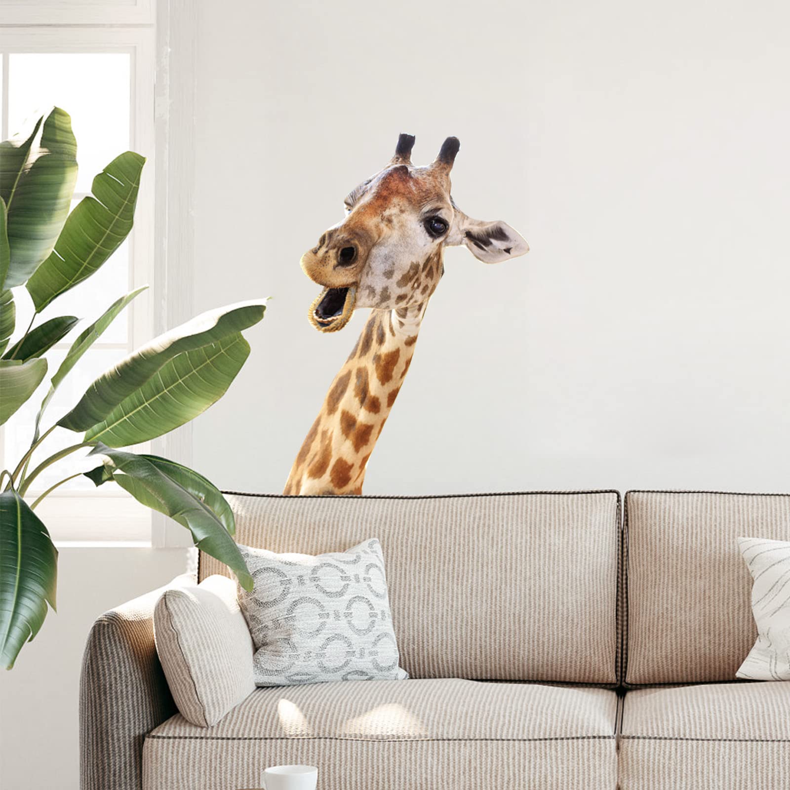 Autocollant mural girafe cadeau enfant pour decoration placard