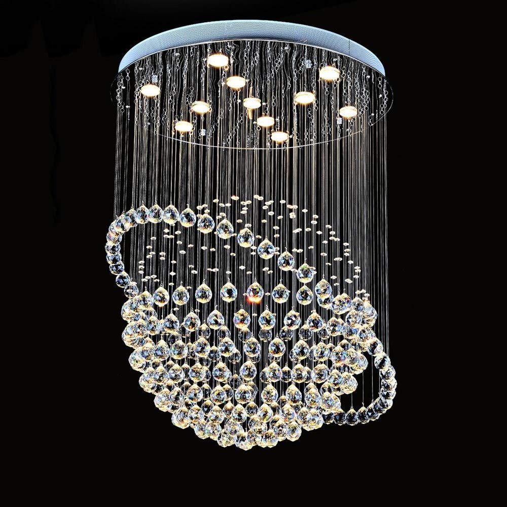 Plafonnier LED moderne pour couloir et restaurant au design créatif de cristal