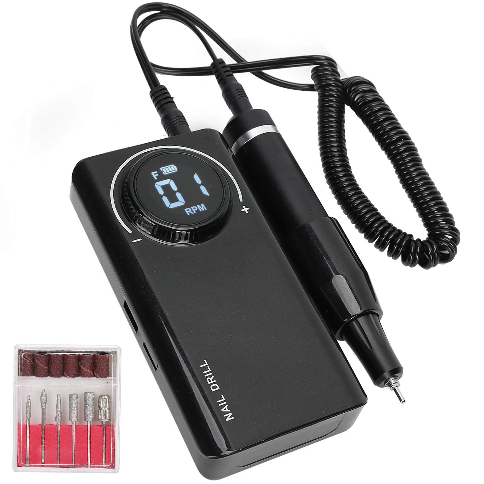 Lime Per Unghie Elettriche Per Trapano Per Unghie Lime Per Unghie Elettriche Ricaricabili Per Penna Per Trapano Per Unghie Lucidatrice Per Unghie Portatile(nero)