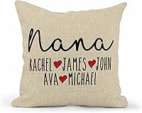Vista 10 de Girls Love A Monogram Almohada para abuela – Regalos para abuela – Regalos para mamá de hija – Regalos para mamá – Almohada personalizada – Regalos
