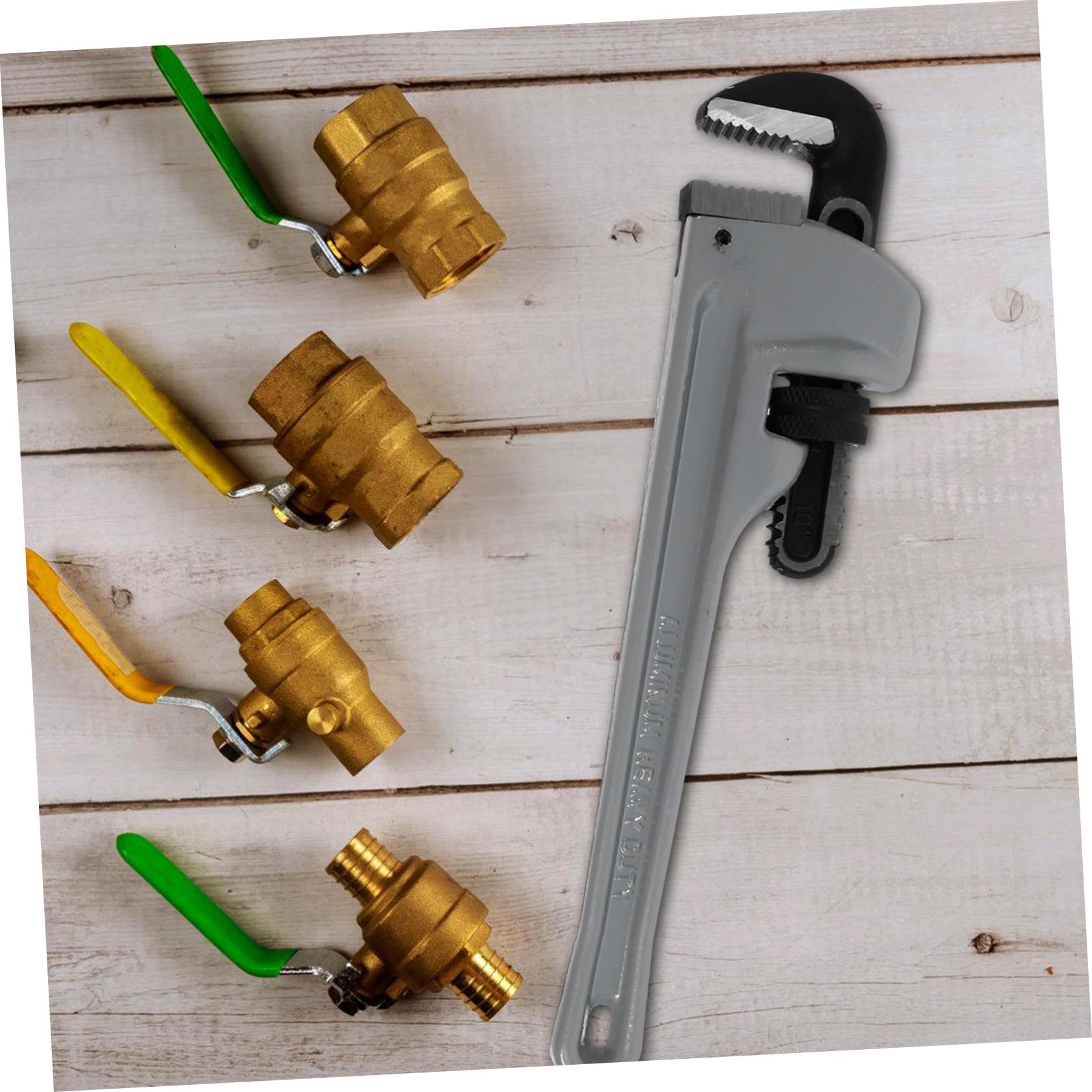 Llave Ajustable para Fontanería Herramienta Pesada de Aluminio y Acero -vanadio Llave de Tubería Antideslizante para Baño y Plomería