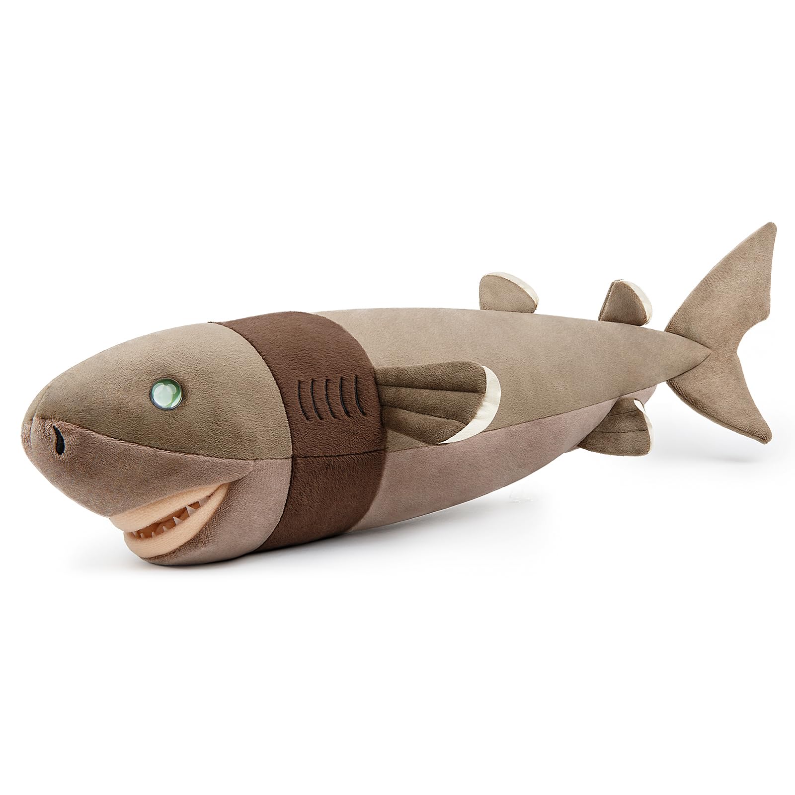 RLOMUTE Realistic Cigar Shark Plush Toy 19.7 Inch (50cm) - Super Soft Stuffed Animal, Rare Gray Cigar Shark for Kids Boys Girls, Birthday Party Favors, Bedroom/Car/Home Decor & Collectible Gift