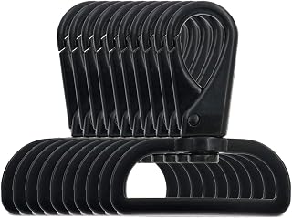 BIKICOCO 1-1/2'' Swivel Trigger Push Gate Snap Hook Lobster Claw Clasp Spring Loaded Clip, Black - Pack of 10