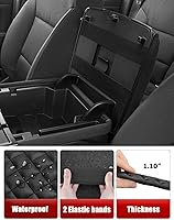 Vista 5 de Funda para reposabrazos de consola central para Chevy Silverado y GMC Sierra 1500 2500 3500 2014-2018, cuero vinílico, accesorios de ajuste