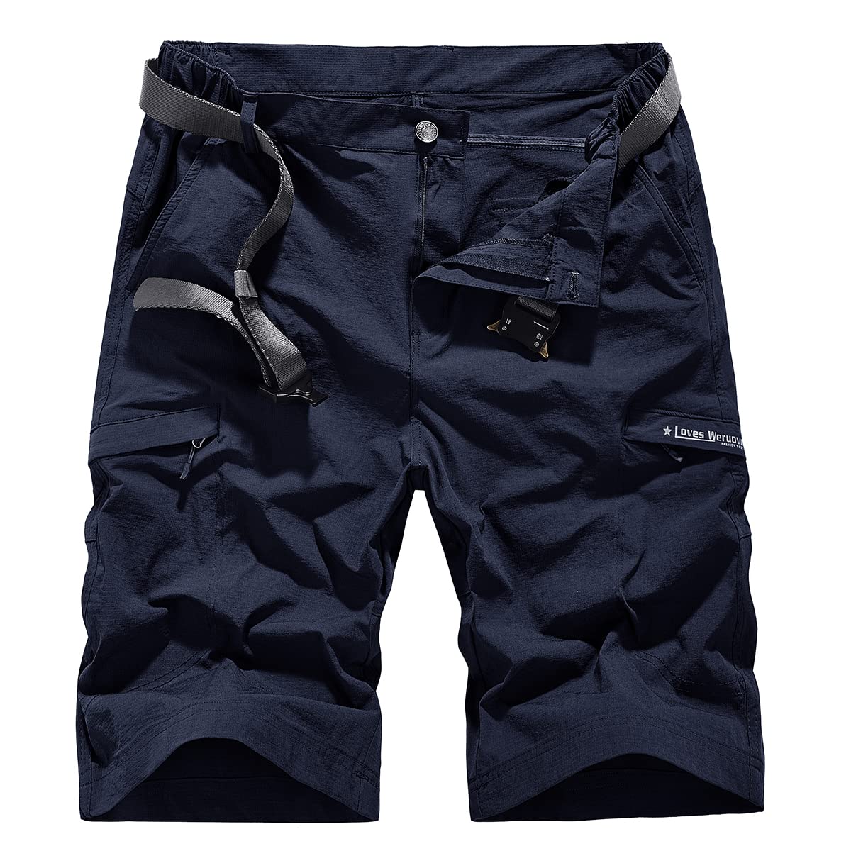 Quick Dry Cargo Hiking Strectchy Shorts Men's Outdoor Summer Causal Work Multi-Pocket Short (No Belt)