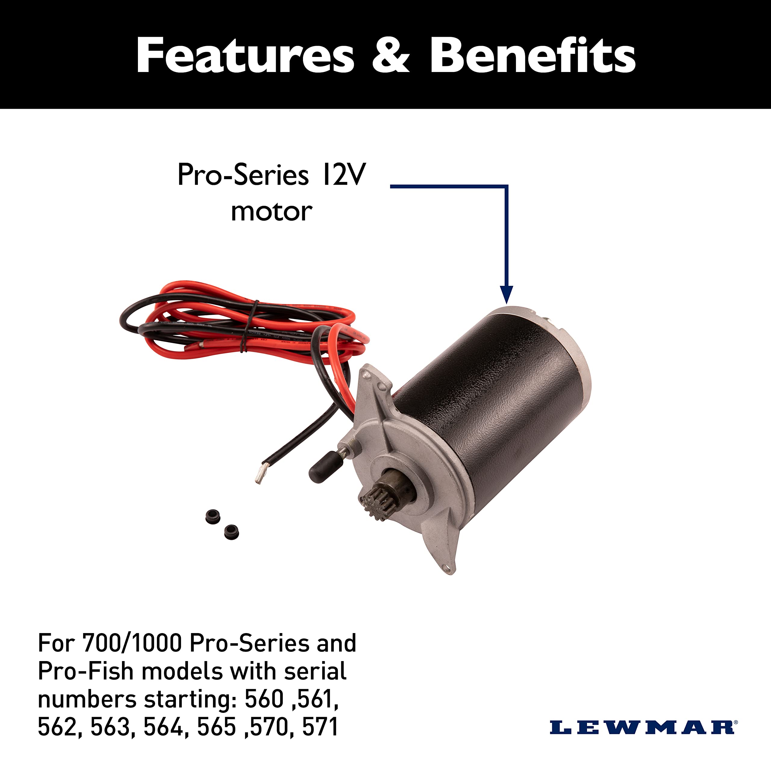 Amazon.com: Lewmar 1st/2nd Generation Replacement 12V Motor