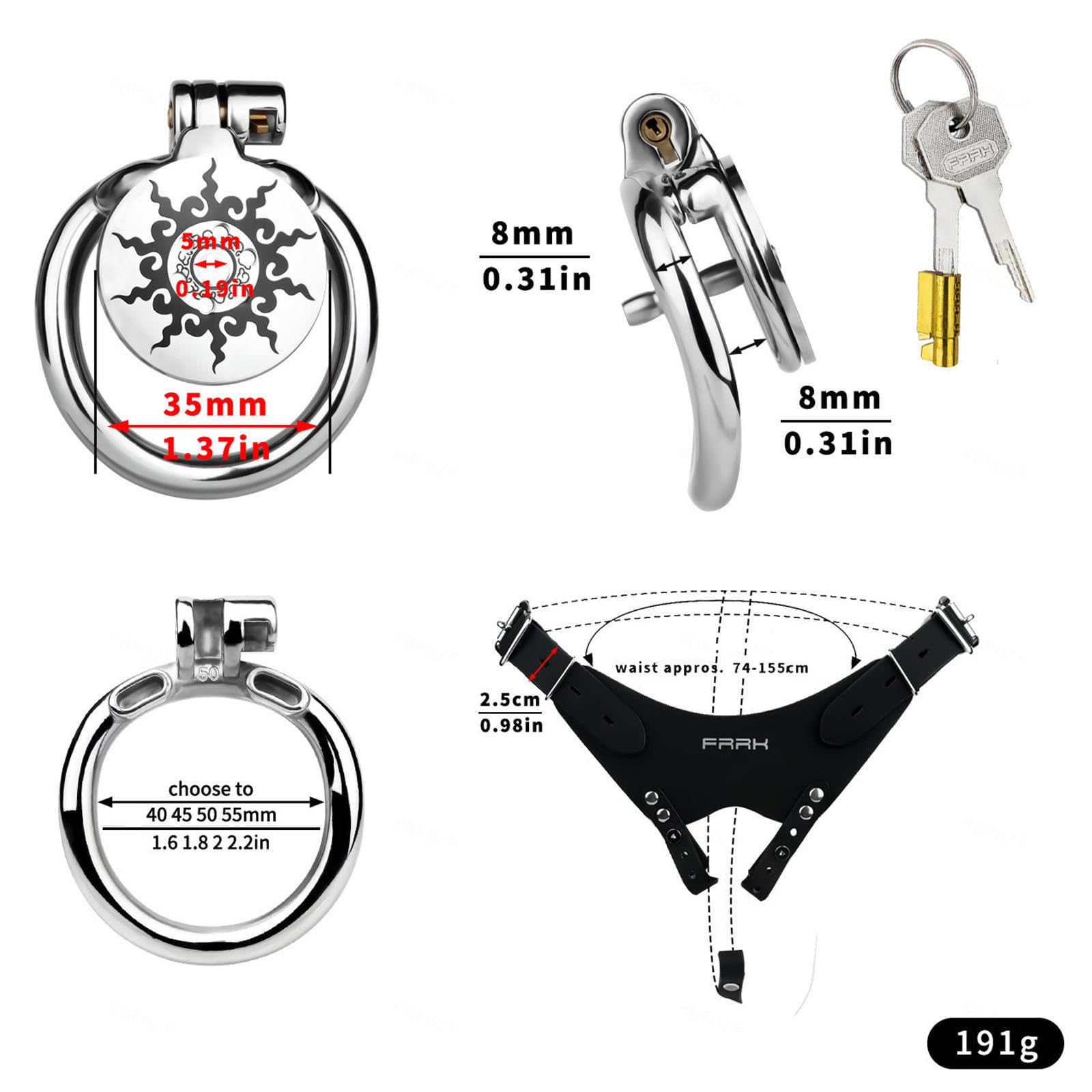 Chastity Belt Men Metal Ceinture De Chasteté Homme Cuir en Acier Pour Métal Ceintures Sissy Male Man Cage À Pénis Cceintures Inversée Avec Serrure Plate,45mm